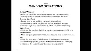 UID Module 4 Window operations