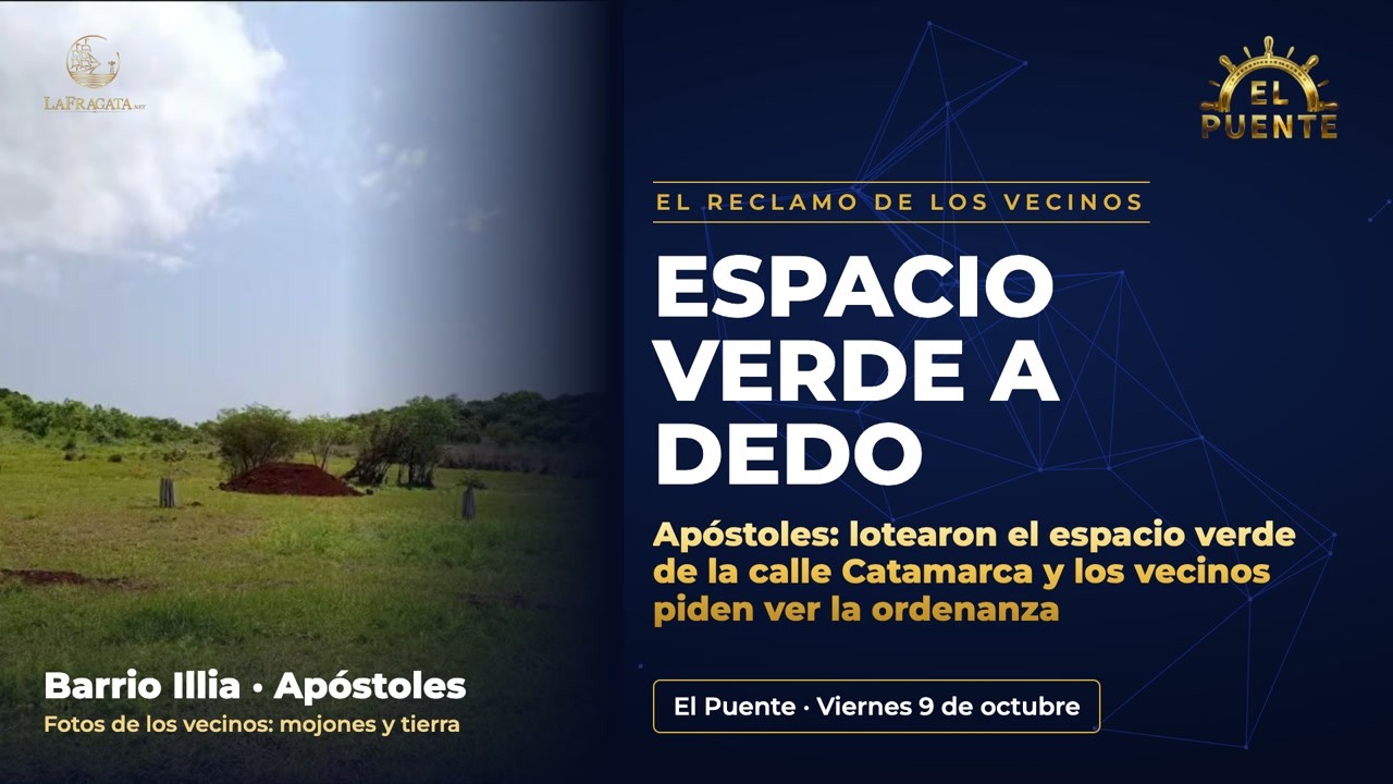 ESPACIO VERDE A DEDO: el loteo del barrio Illia que los vecinos llevaron al municipio