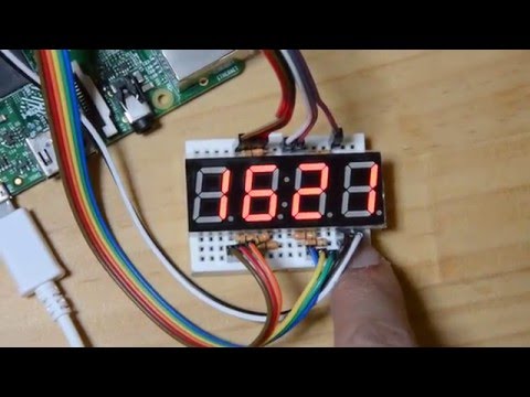 Raspberry Piと４桁７セグLEDで時計表示