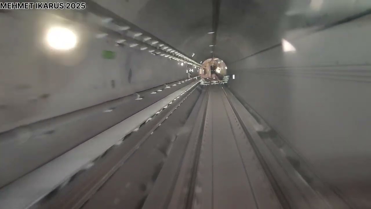 Metro İstanbul|Hyundai Rotem Sürücüsüz EMU|M8|IGBT-VVVF|Parseller Yönüne Doğru Önden Seyir Videosu