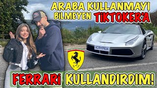 ARABA KULLANMAYI BİLMEYEN TİKTOKER'A FERRARİ 488 SPİDER KULLANDIRDIM!  w/İlayda Saylan