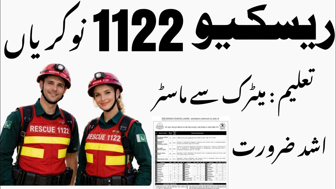 Rescue 1122 Jobs 2026 | 1,000+ Vacancies Announced 🚨 Apply Before 05 March | Punjab Govt Jobs