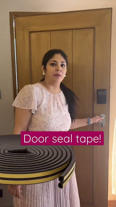 Door seal tape for sound proofing doors! #interiordesign #coloraza #shorts #homehacks #homedecor