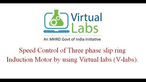 Vlabs-Speed Control of Three phase slip ring Induction Motor