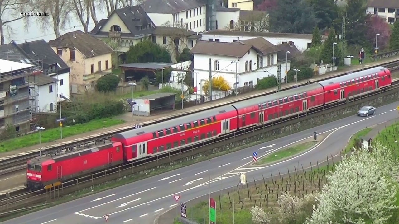 Züge und Schiffe in Leutesdorf am 06.04.2019