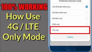 HOW TO ENABLE 4G(LTE)ONLY IN HUAWEI DEVICES EMUI 9 AND UP 100% WORKING screenshot 2