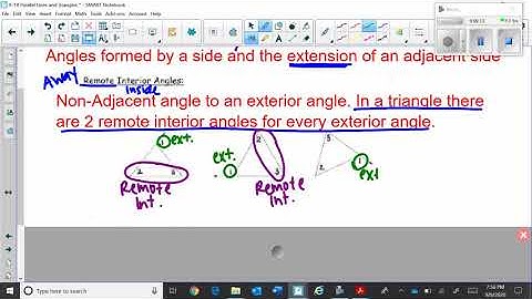9-14 Parallel Lines and Triangles Video Notes