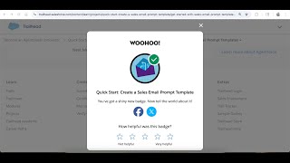 Quick Start Create A Sales Email Prompt Template.