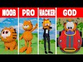 Minecraft GARFIELD STATUE BUILD CHALLENGE - NOOB vs PRO vs HACKER vs GOD