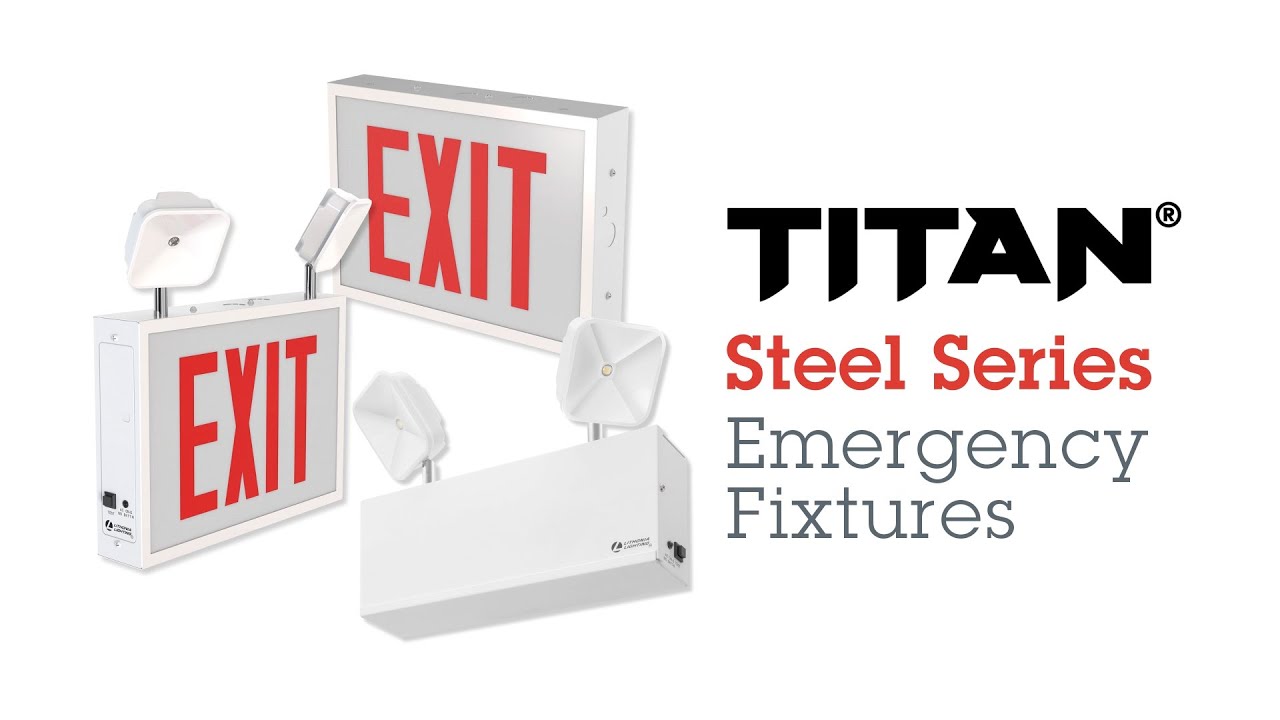 Lithonia Lighting LX W 3 R EL N LED Titan Steel Emergency Exit