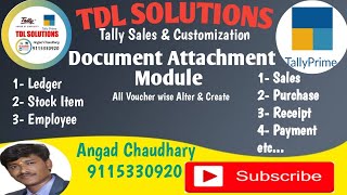 Document Attachment Modules || Tally Prime || 9115330920