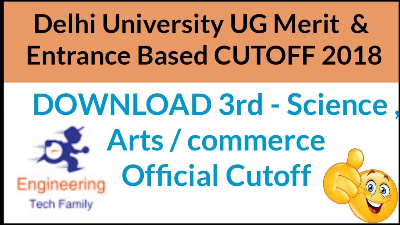 DU Admission 2018 | DU Third Cutoff 2018 out | 80% get seat in College