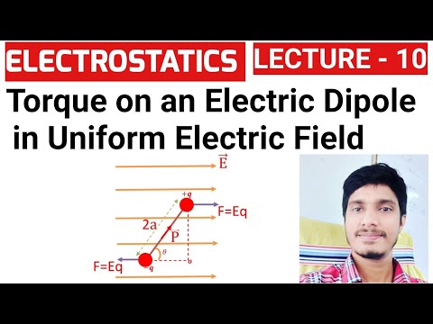 Electrostatics - Lecture - 10 | Torque on an Electric dipole in Uniform ...