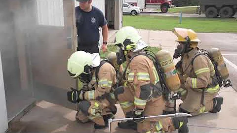Firefighting training at Alpena CRTC during NS21