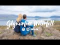 Wandern in island am glymurfoss wasserfall