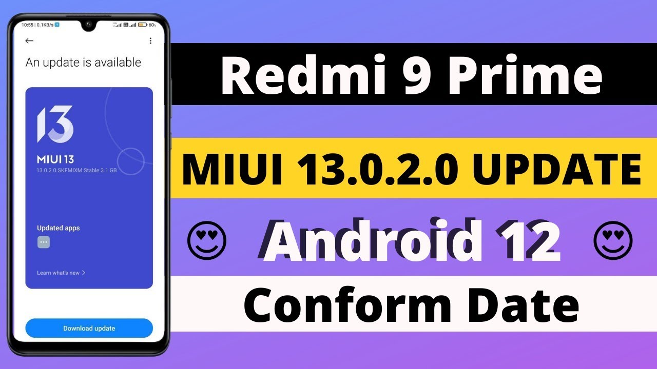 how to update android 10 to 12 in redmi 9
