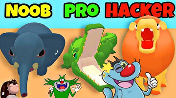 NOOB vs PRO vs HACKER | In Happy Zoo Animals | With oggy & Jack | Vicky Indian Gamer