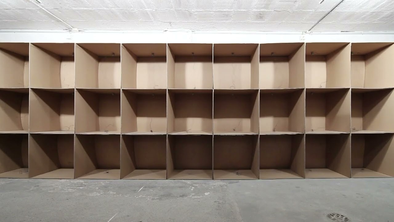 Zimoun : 111 prepared dc-motors, cardboard boxes 60x60x60 cm, 2010