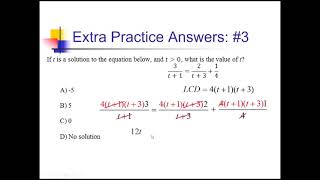 Rational Equations: Problem Set #3