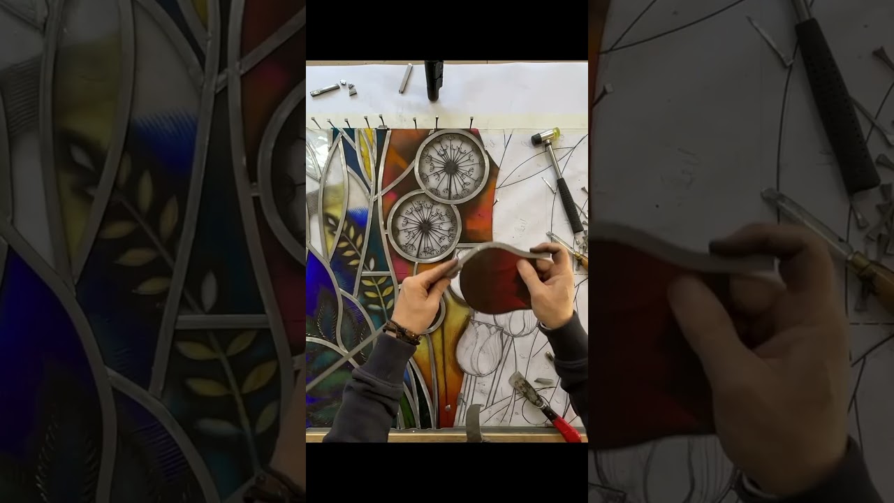 This is how to make stained glass! #stainedglass #glassartist
