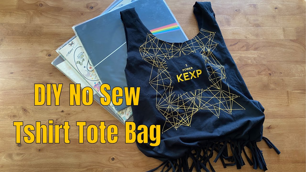 Transform Your Old T-Shirt into a Stylish Reusable Tote Bag! No Sew DIY Upcycle