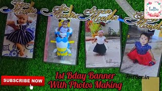 DIY 12 Months Bday Photo Banner Making | How to Make First Bday Banner by FeelBox | Bday decor ideas