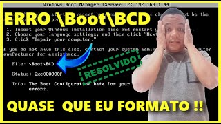 Famous COMO RESOLVER O ERRO Boot\Bcd\ DO WINDOWS Net Worth