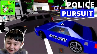 Johny Shows Roblox Brookhaven Rookie Police Pursuit Cops Vs Robbers Bus Crash