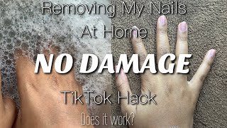 Watch Me Remove My Nails at Home | TikTok Nail Hack