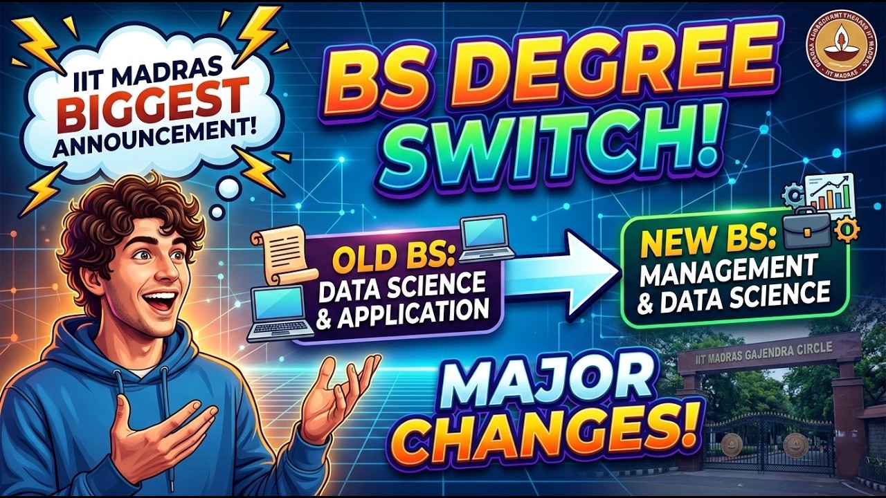 IIT Madras - BS Degree switch Data science and application to ...