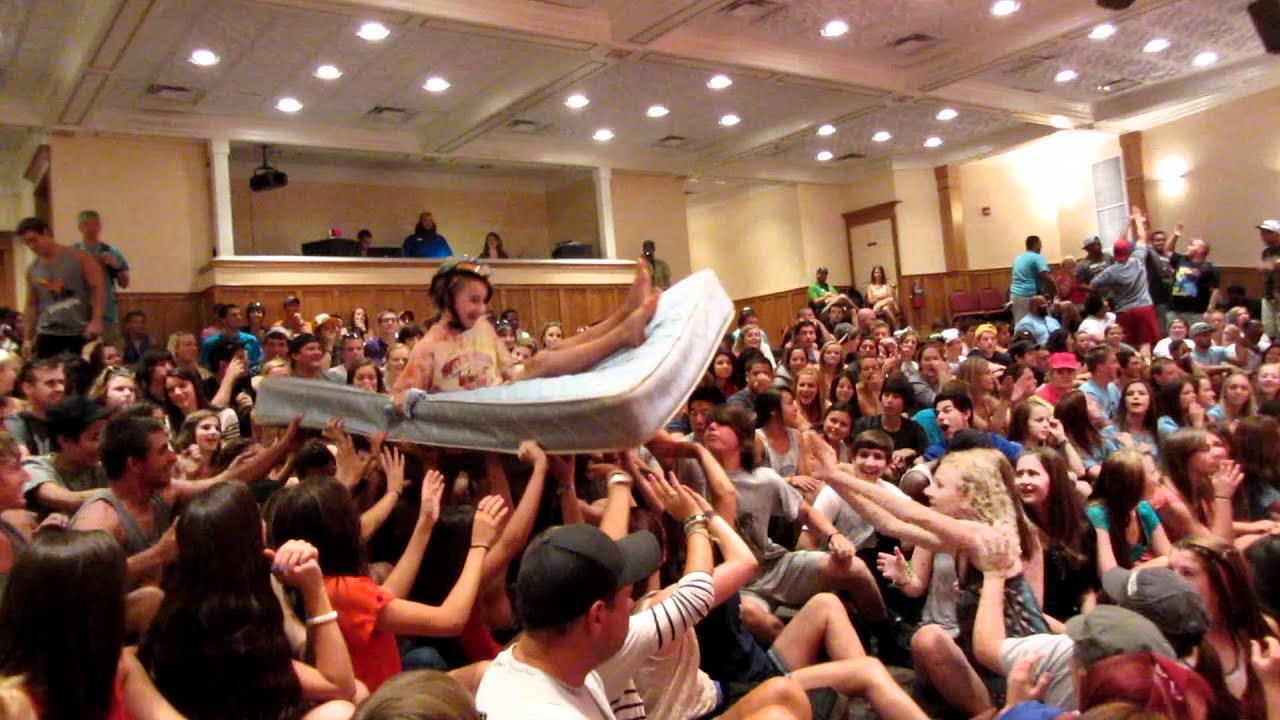 Mattress races - YL Lost Canyon Camp 2012 - YouTube