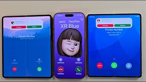 Drie iPhone 17 Pro Max Samsung ZFold3 Samsung ZFold4 Inkomende oproep en uitgaande oproep