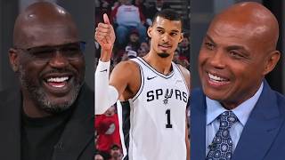Shaq calls Wemby 2nd best big behind Jokic then got salty when Hakeem stats came up 😂