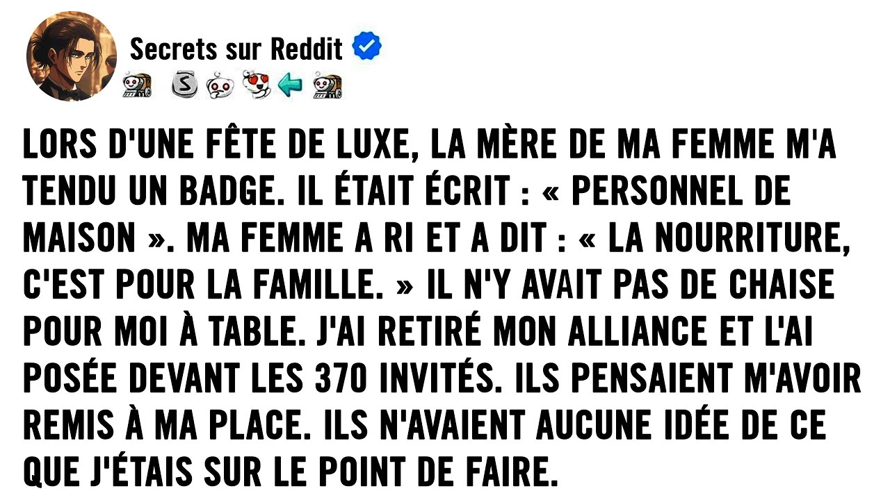 Ma femme les a regardés me retirer mon poste — Alors je suis parti et je l'ai détruite calmement