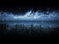 Sleep Instantly with Heavy Rain and Thunder Sounds | Thunderstorm at the Sea for Sleeping