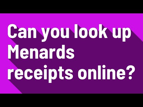 Can you look up Menards receipts online?