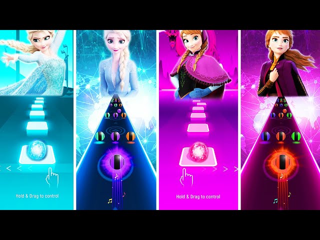 Barbie VS Elsa  Life In The Dreamhouse, Let It Go - Tiles Hop EDM Rush! 