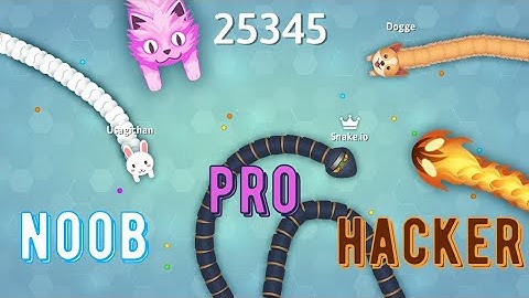 Snake.io NOOB vs PRO vs HACKER