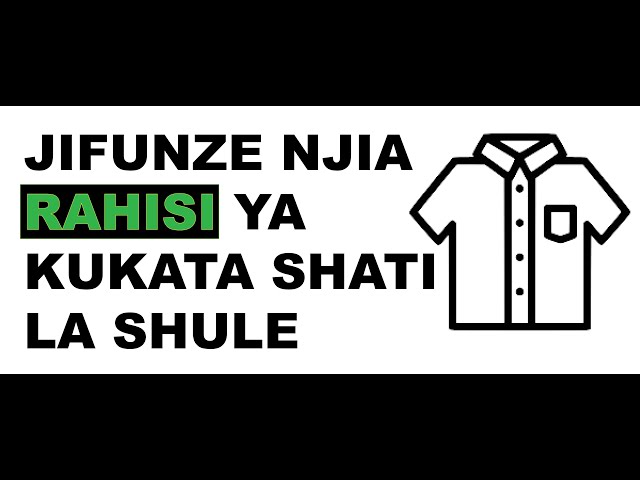 Jifunze NJIA RAHISI ya kukata SHATI la motto wa SHULE class=