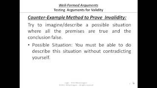 03-2-07 Valid Arguments - Counter-Example Method of Proving Invalidity