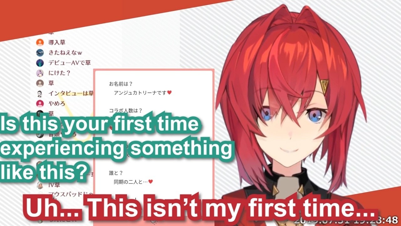 Ange Katrina happily eating unhinged Marshmallow【Eng Sub / SKB / Cultured / Nijisanji】