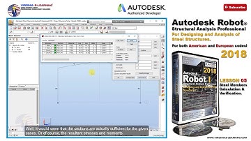 Robot Structural 2018 Tutorial | Steel I | Steel Members Calculation & Verification