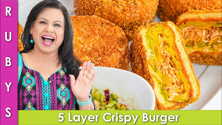 5 Layer Crispy Fried Burgers Recipe in Urdu Hindi ...