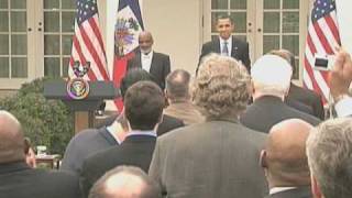 US, Haitian Presidents Discuss Earthquake Relief Wealth