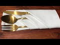 Napkin Folding for spoon and fork (Melipat Serbet untuk garpu dan sendok)