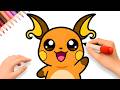 HOW TO DRAW A CUTE RAICHU KAWAII EASY ⚡ | POKÉMON