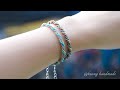 Triple spiral bracelet. Simple and easy to make for beginner. Beaded jewelry