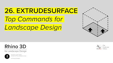 26. EXTRUDESURFACE | Rhino Commands for Landscape Design