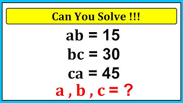 Nice Algebra Math Simplification | Find the Value of a, b, c | Olympiad Math