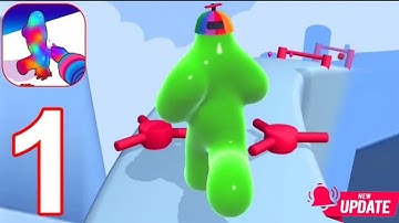 Blob Runner 3D Part 1 Level 1 - 18 Gameplay (iOS, android)